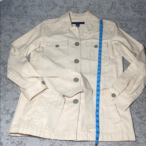 GAP jacket color Cream with 4 pockets Sz M - Picture 9 of 10